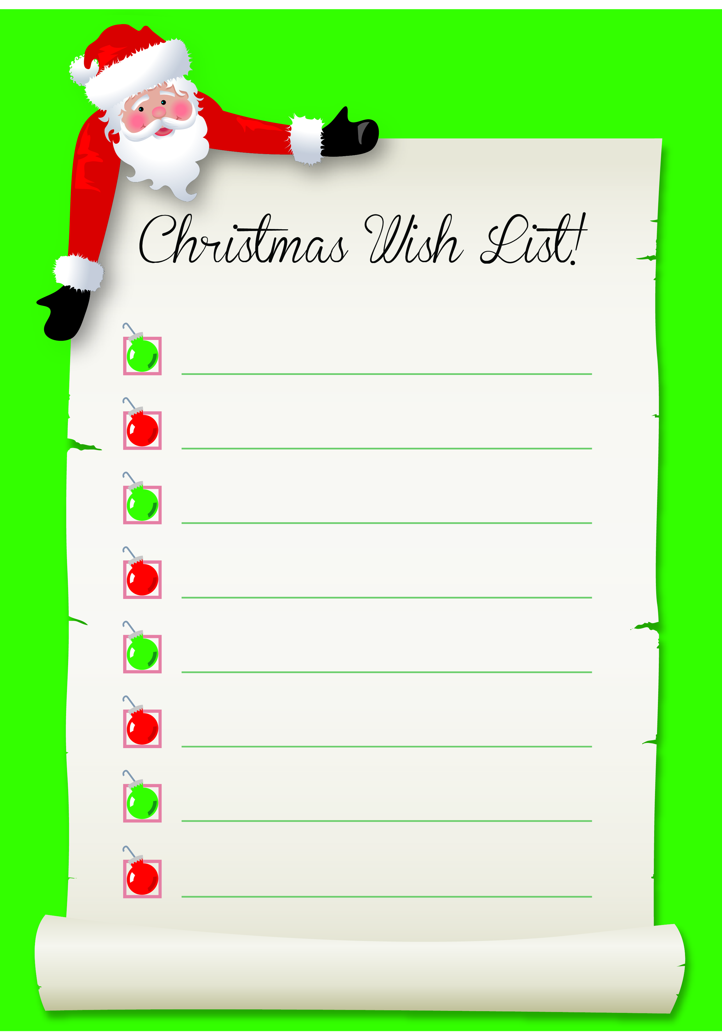Santa's Wish List free download SchoolStickers