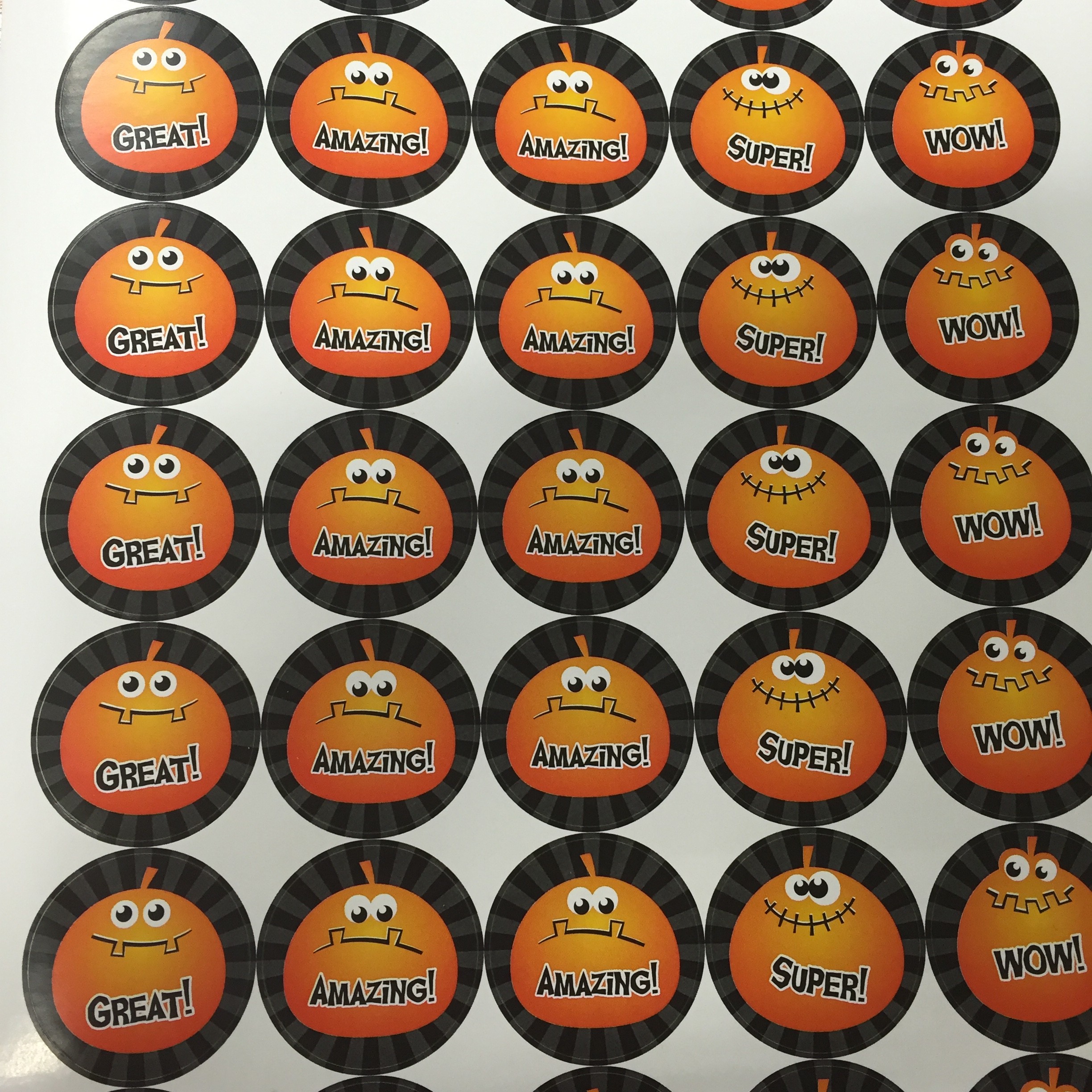 Pumpkin Sticker Chart