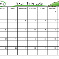 exam timetable may